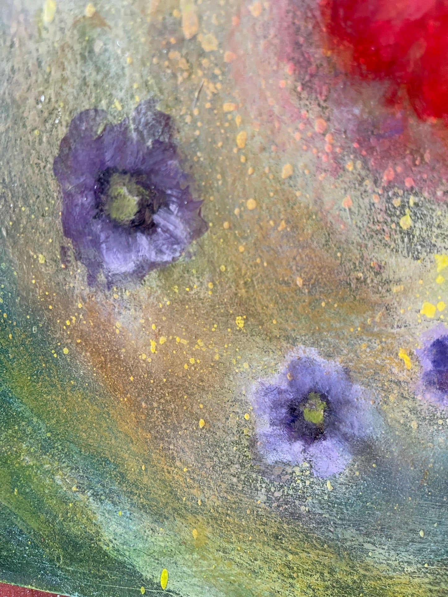 Flamingo Tropical Painting Oil & Mixed Media