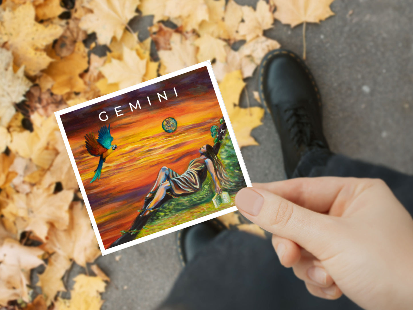 Gemini Zodiac Sticker Art Spiritual Gift