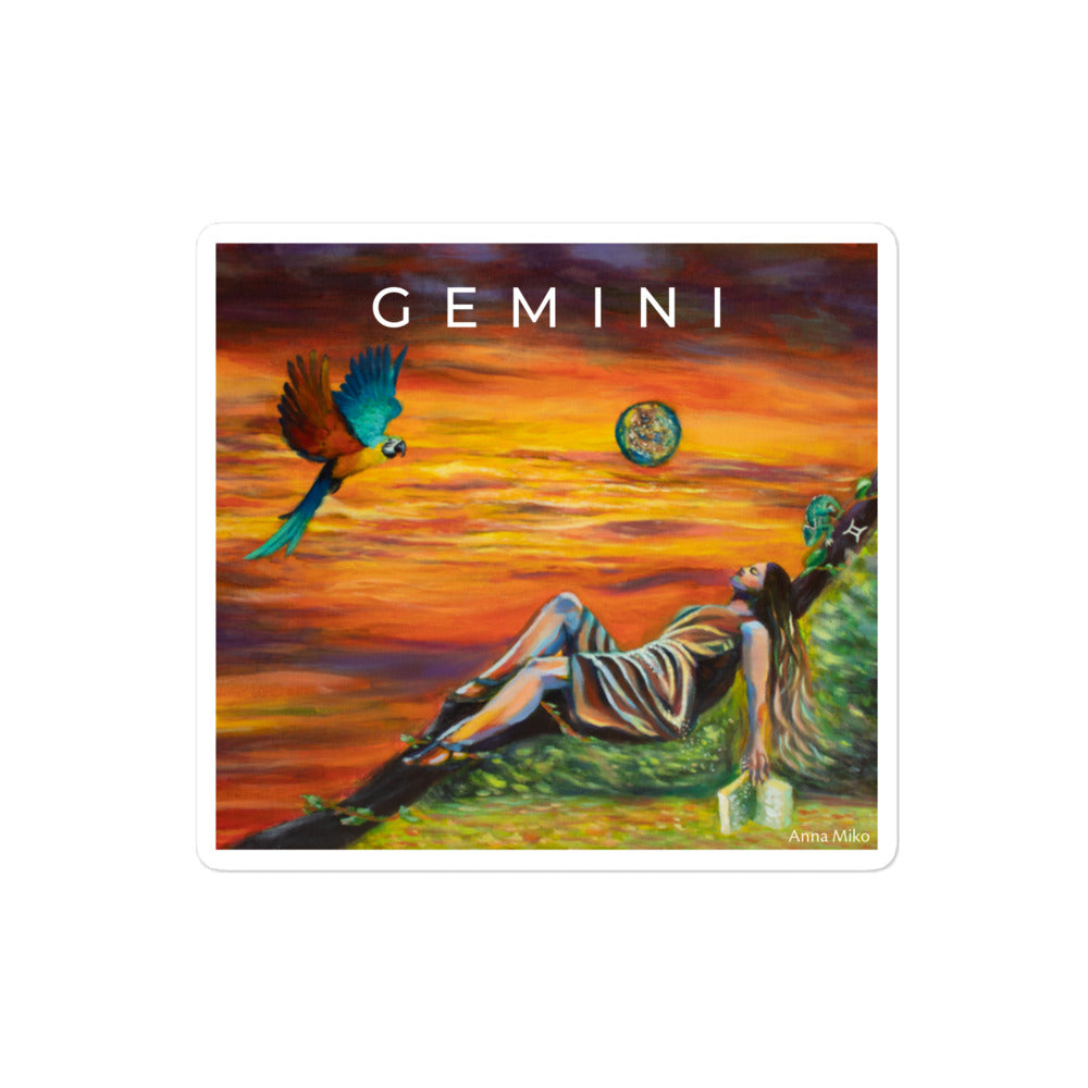 Gemini Zodiac Sticker Art Spiritual Gift