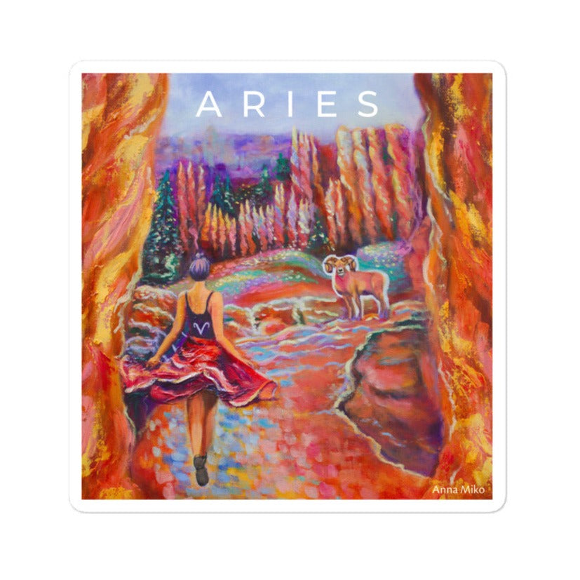 Aries Zodiac Sticker Astrology Spiritual Gift