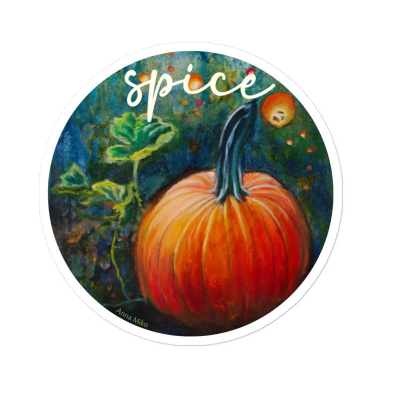 Pumpkin Spice Sticker Art Fall Autumn Gift Halloween